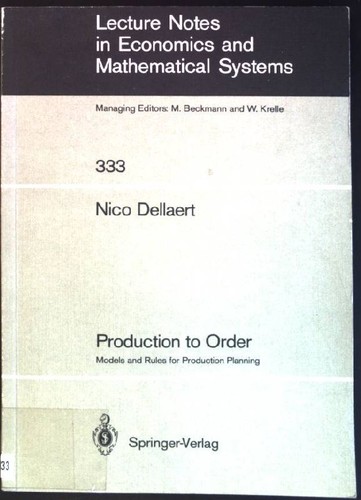 Production order models - to, order: